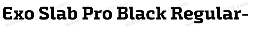 Exo Slab Pro Black Regular字体转换